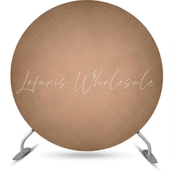 Lofaris Gradient Khaki Simple Circle Backdrop For Birthday