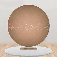 Lofaris Gradient Khaki Simple Circle Backdrop For Birthday