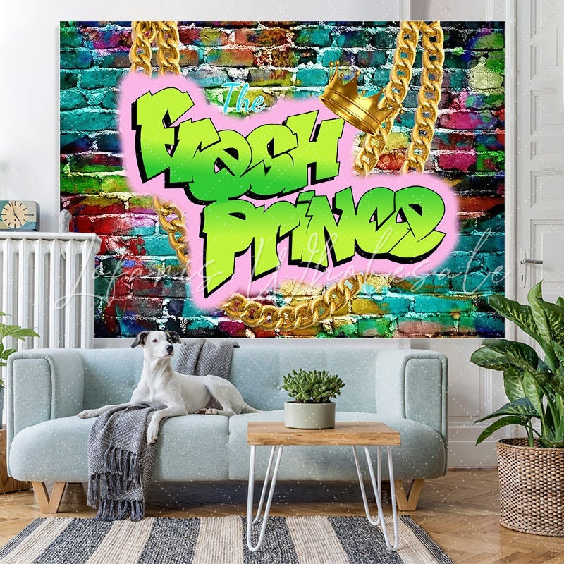 Lofaris Graffiti Brick The Fresh Prince Baby Shower Backdrop