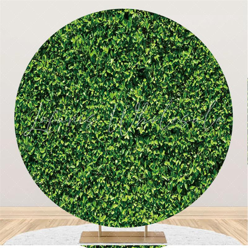 Lofaris Greeny Leaves Custom Circle Baby Shower Party Backdrop
