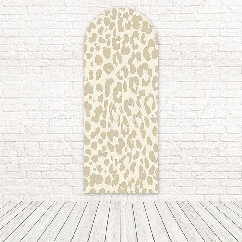 Grey Leopard Print Theme Arch Backdrop for Stylish and Trendy Decor