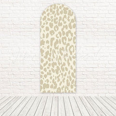 Grey Leopard Print Theme Arch Backdrop for Stylish and Trendy Decor