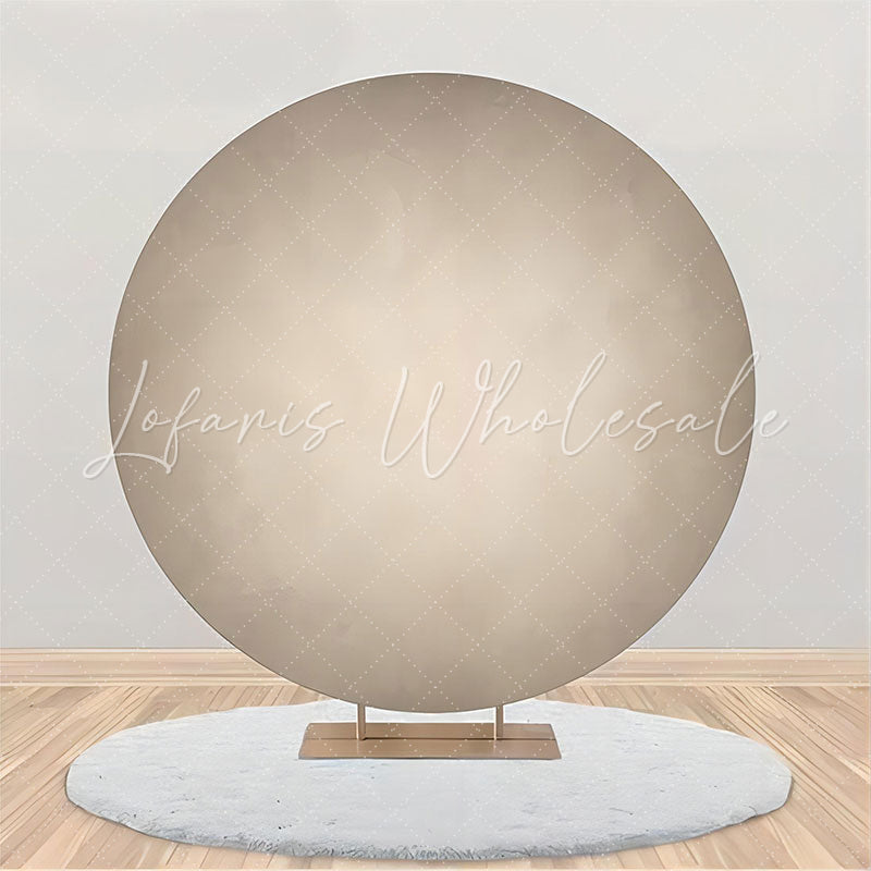 Lofaris Grey White Gradient Round Birthday Party Backdrop