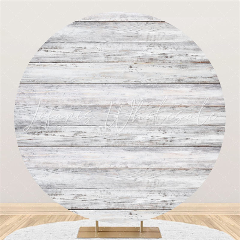 Lofaris Grey White Old Style Wood Birthday Backdrop For Decro