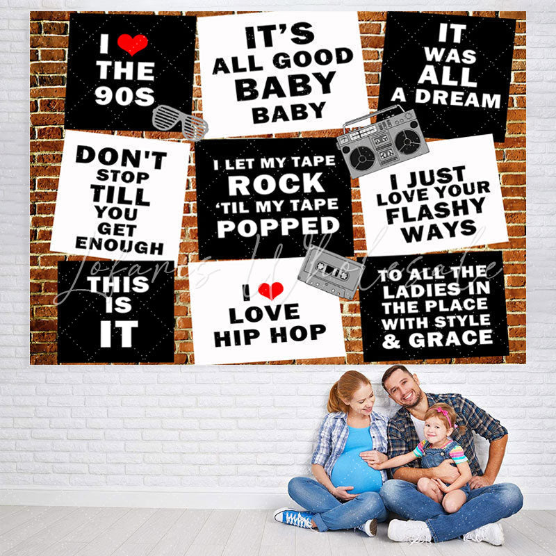 Lofaris Hip Hop Its All Good Baby 90s Brick Backdrop For Boy