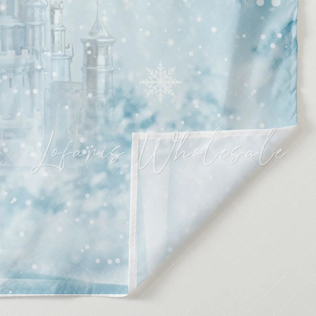 Lofaris Ice World With Snowflake And Castle Winter Backdrop