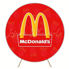 Iconic McDonalds Round Backdrop For Fast-Food Lovers Party