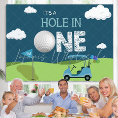 Lofaris Its A Hole in One Car Backdrop for 1st Birthday