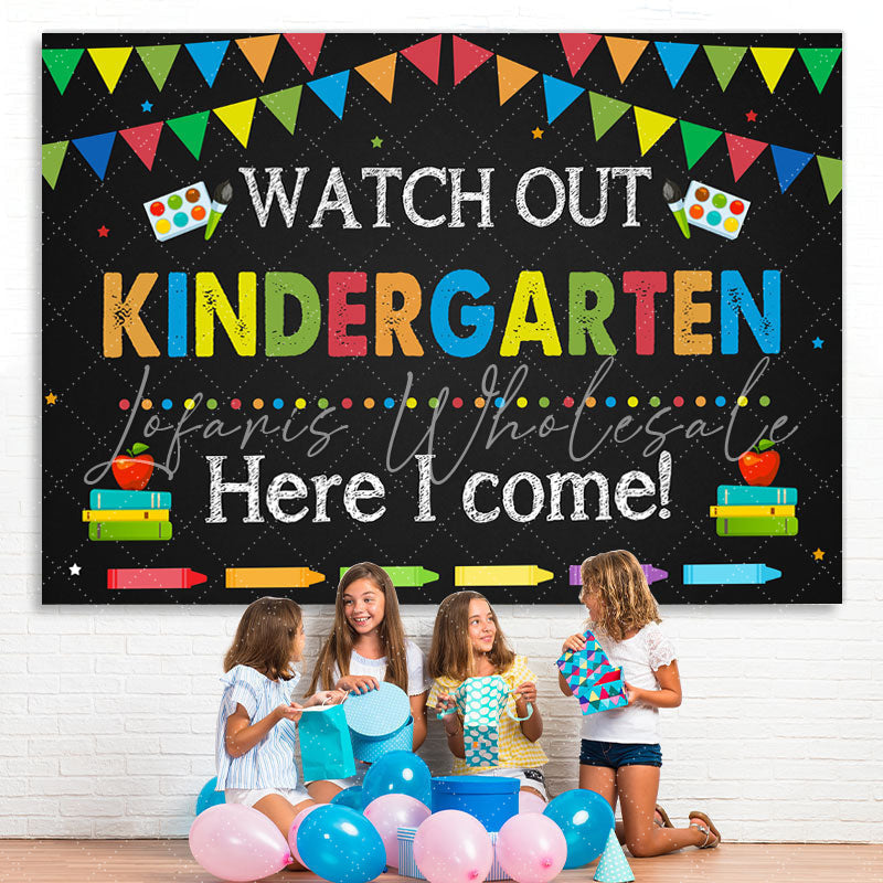 Lofaris Kindergarten Back to School Kids Photoshoot Backdrop