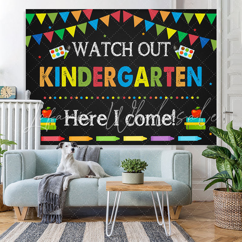 Lofaris Kindergarten Back to School Kids Photoshoot Backdrop