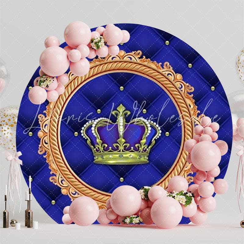 King Crown Royal Round Backdrop For Elegant Themed Celebrations
