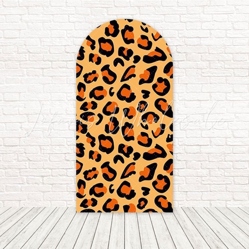 Leopard Animal Print Fierce Look Arch Backdrop For Wild Party Decor