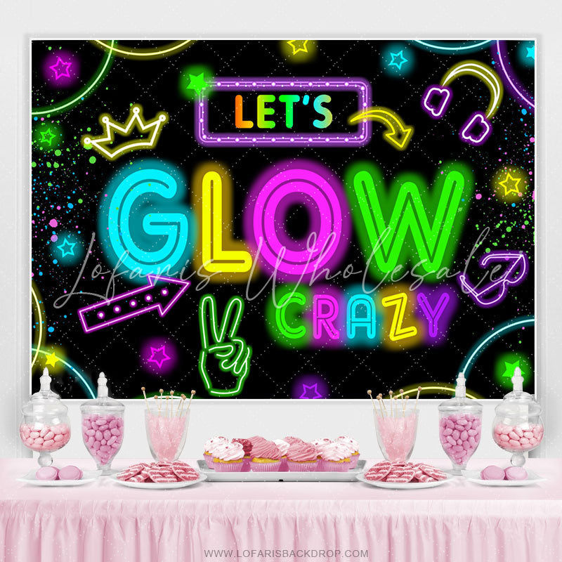 Lofaris Lets Clow Crazy Theme Happy Birthday Backdrop Banner