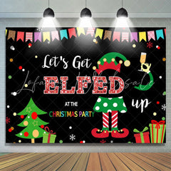 Lofaris Let’S Get Elfed At The Christmas Party Winter Backdrop