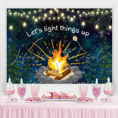 Lofaris Lets Light Things Up Bonfire Party Backdrop for Kids