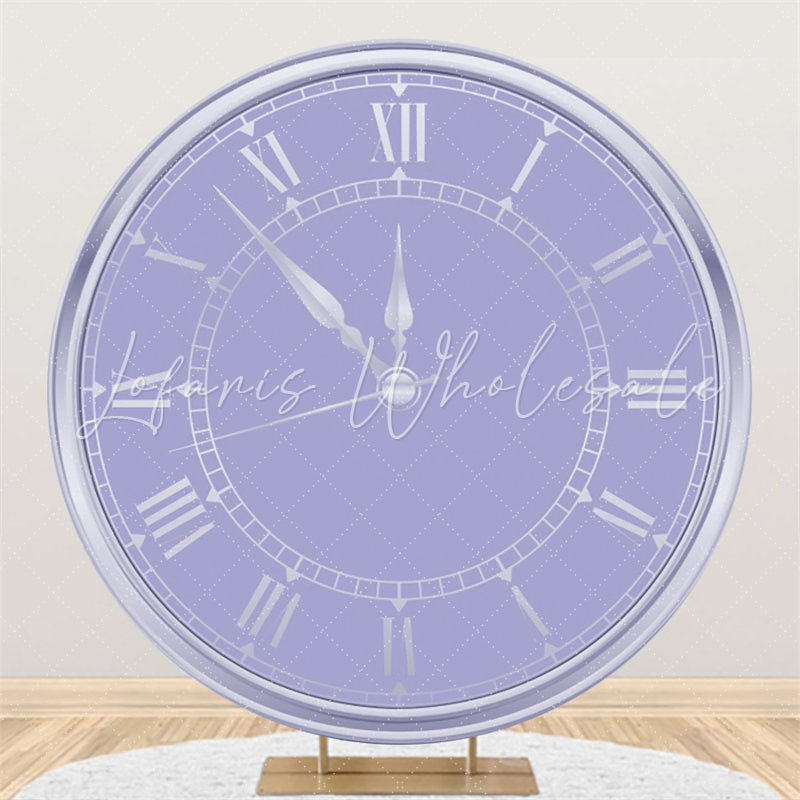 Lofaris Light Purple Clock Backdrop For Happy Birthday Banner