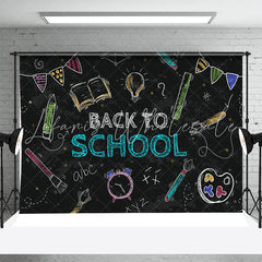 Lofaris Line Drawing Book Blackboard Back To School Backdrop