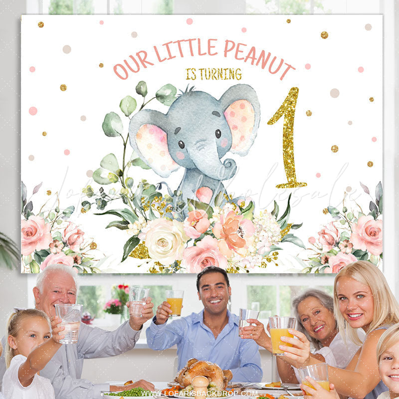 Lofaris Litter Peanut Is Turning One Birthday Backdrop