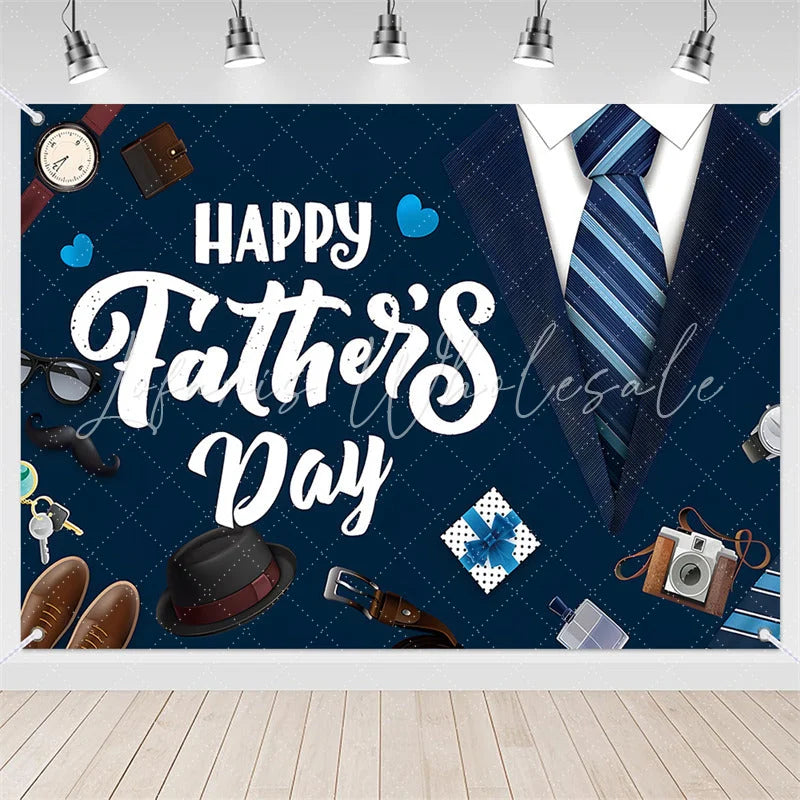 Lofaris (7 Day Delivery)Lofaris Blue Tie Happy Father¡¯s Backdrop for Festive Decor