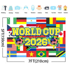 Lofaris (7 Day Delivery)Lofaris International World Cup 2026 Sport Event Backdrop for Decor