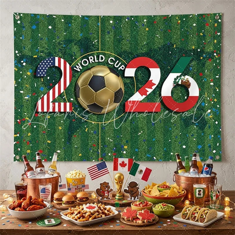 Lofaris (7 Day Delivery)Lofaris Vibrant Soccer Green Field Tournament 2026 Holiday Backdrop