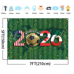 Lofaris (7 Day Delivery)Lofaris Vibrant Soccer Green Field Tournament 2026 Holiday Backdrop