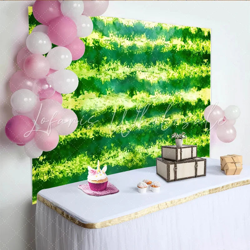 Lofaris Abstract Textured Photography Backdrop with Vibrant Green Stripes Artistic Studio Background for Creative Photoshoot