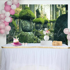 Lofaris Ancient Mossy Stone Forest Photography Backdrop Natural Scenery Background for Studio Portrait Photoshoot