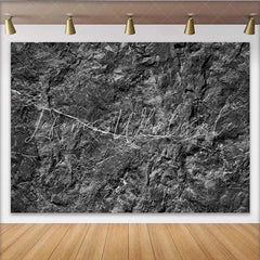 Lofaris Black Rock Wall Backdrop Slate Stone Texture Photography Background