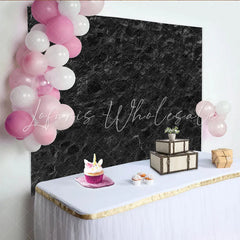 Lofaris Black Stone Wall Backdrop Dark Textured Rock Masonry Photography Background