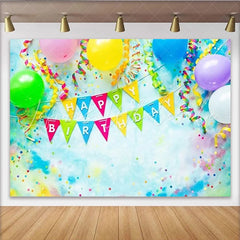 Lofaris Bunte Luftballons Konfetti Banner Geburtstagshintergrund für fröhliche Feiern professionelle Fotostudio-Requisiten