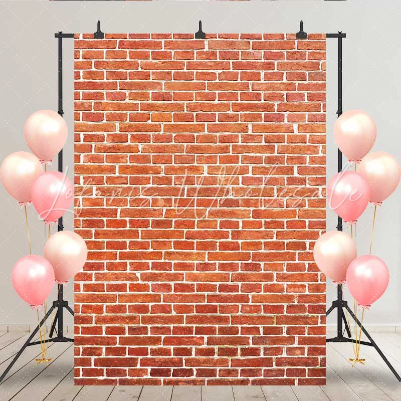 Lofaris Classic Red Brick Wall Backdrop Realistic Brick Texture for Industrial Style Portrait