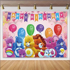 Lofaris Colorful Cartoon Animal Birthday Backdrop Festive Party Decoration for Kids Celebration