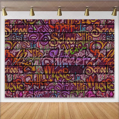 Lofaris Colorful Street Graffiti Brick Wall Backdrop Hip Hop Style Urban Abstract Photography Studio Background