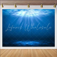 Lofaris Deep Blue Underwater Sun Rays Backdrop Ocean Surface Marine Landscape Party Decor Photography Background