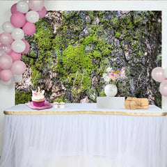 Lofaris Detailed Green Mossy Tree Bark Photography Backdrop Natural Forest Texture Background for Studio Portrait