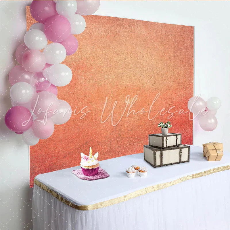 Lofaris Distressed Coral and Terracotta Textured Backdrop Abstract Grungy Orange Wall Background for Photoshoot