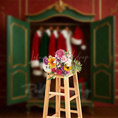 Lofaris Exquisite Cloakroom Santas Closet Christmas Backdrop
