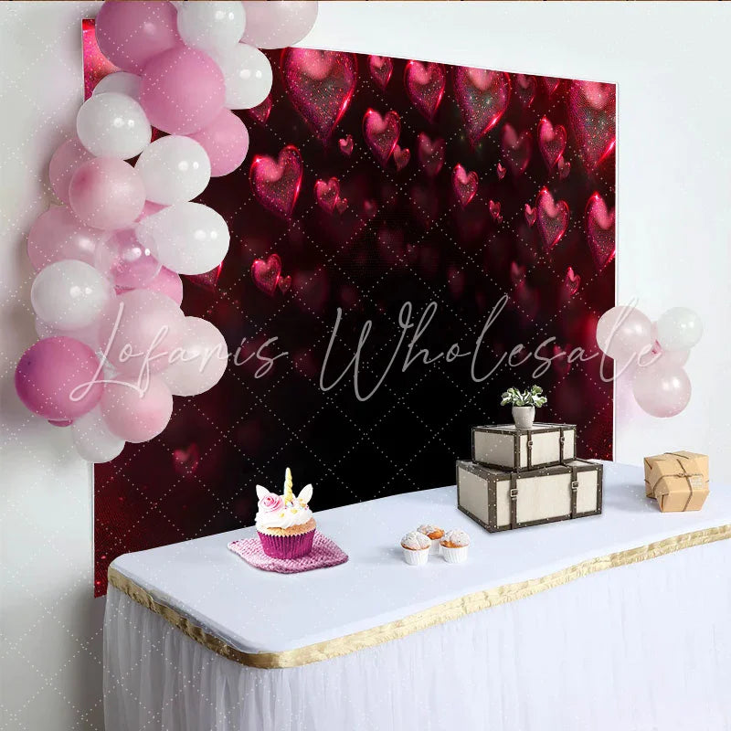 Lofaris Glowing Heart Arc Backdrop Valentine’s Day Luxury Photography Background