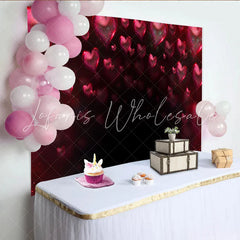 Lofaris Glowing Heart Arc Backdrop Valentine’s Day Luxury Photography Background