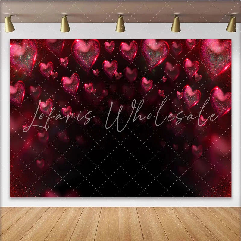 Lofaris Glowing Heart Arc Backdrop Valentine’s Day Luxury Photography Background