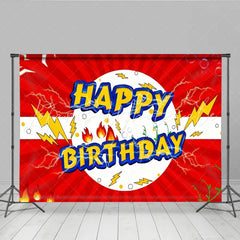 Lofaris Gotta Catch ’Em All Birthday Backdrop Pok¨¦mon Inspired Comic Art with Lightning Anime Video Game Party Decor