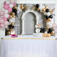 Lofaris Graduation Party Backdrop with Elegant Arch and Gold Balloons Professional Studio Background for Memorable Photoshoot