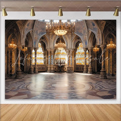 Lofaris Grand Hall Classical Architecture Photography Backdrop with Ornate Arches Elegant Studio Background for Professional Portraits