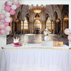 Lofaris Grand Hall Classical Architecture Photography Backdrop with Ornate Arches Elegant Studio Background for Professional Portraits