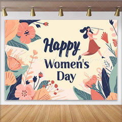 Lofaris Happy Women Day Floral Garden Backdrop International Woman Celebration Party Decor