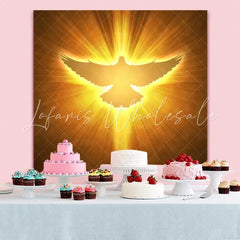 Lofaris Holy Spirit Dove Backdrop Golden Radiance and Divine Light for Easter Celebration