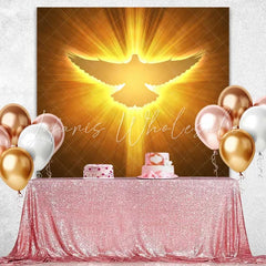 Lofaris Holy Spirit Dove Backdrop Golden Radiance and Divine Light for Easter Celebration