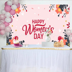 Lofaris International Womens Day Floral Backdrop Hand Drawn Botanical Party Decor Celebrate Women Celebration Background