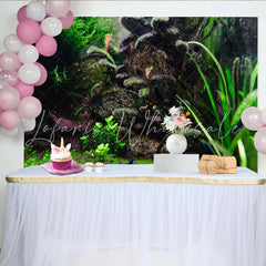 Lofaris Lush Green Aquatic Plant Natural Scenery Photography Backdrop Vibrant Underwater Plant Background for Studio Photoshoot